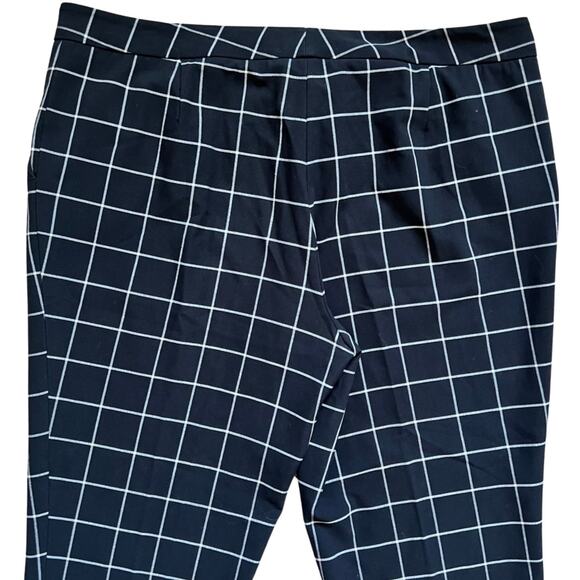 Vince Camuto Black White Squares Dress Pants Straight sz 12 Checkered Windowpane - Picture 11 of 11